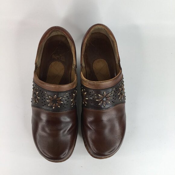 Ariat Bella Brown Leather Slip on Clogs Size 7.5 - Picture 4 of 16